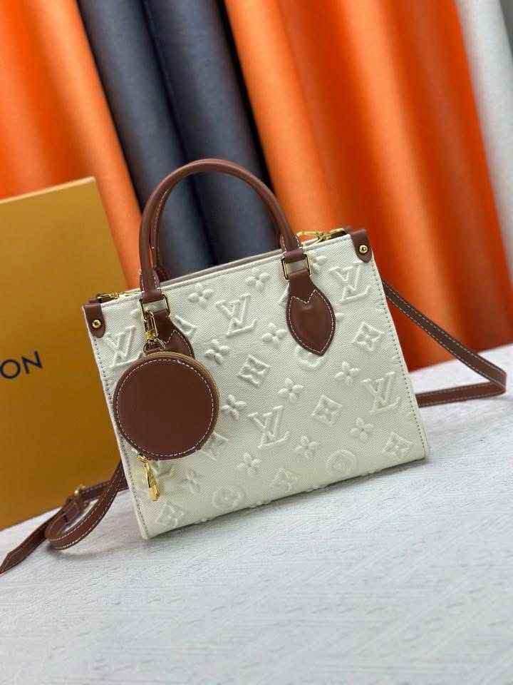 LV white/brown Inspired purse