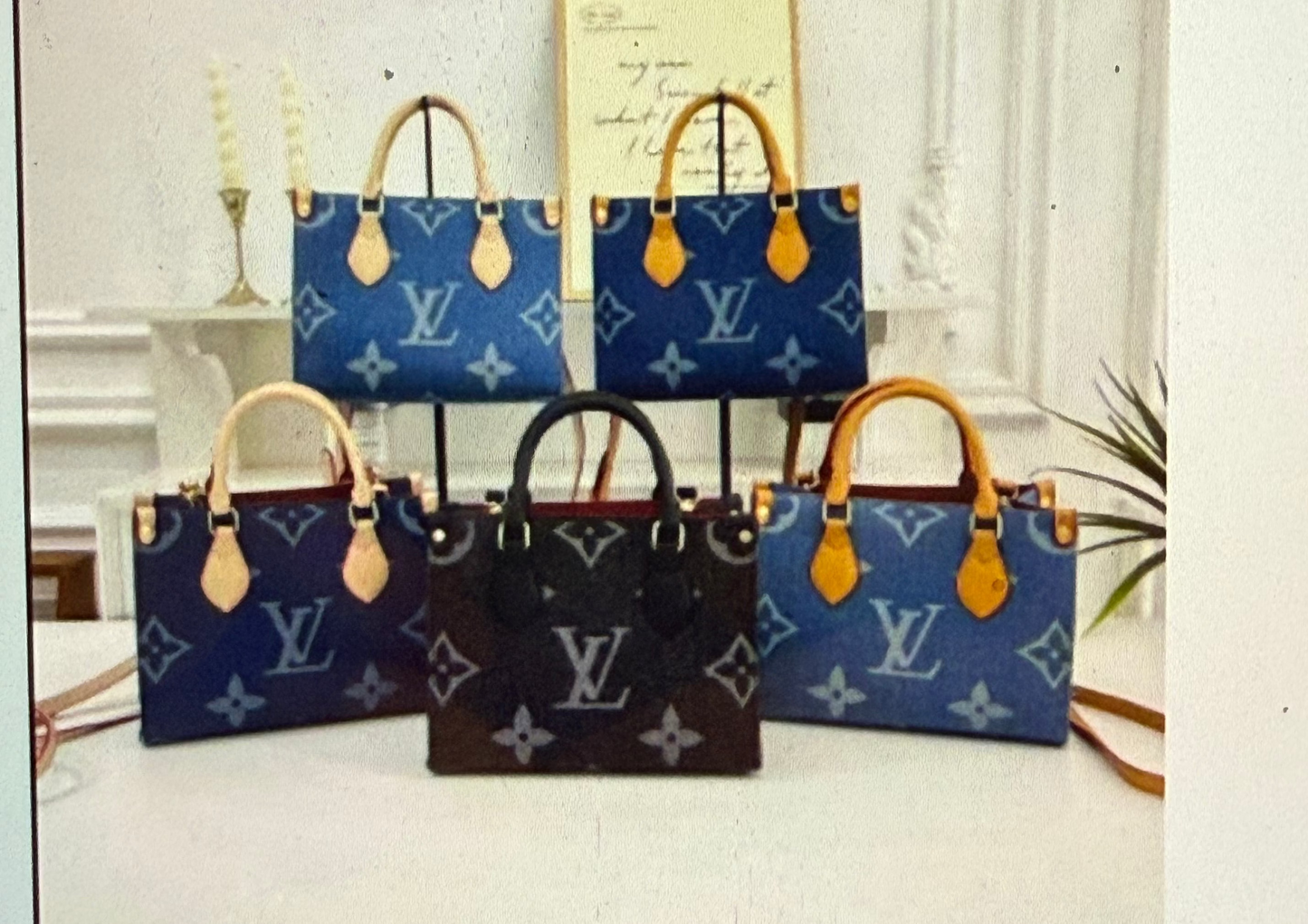 LV denim inspired purses