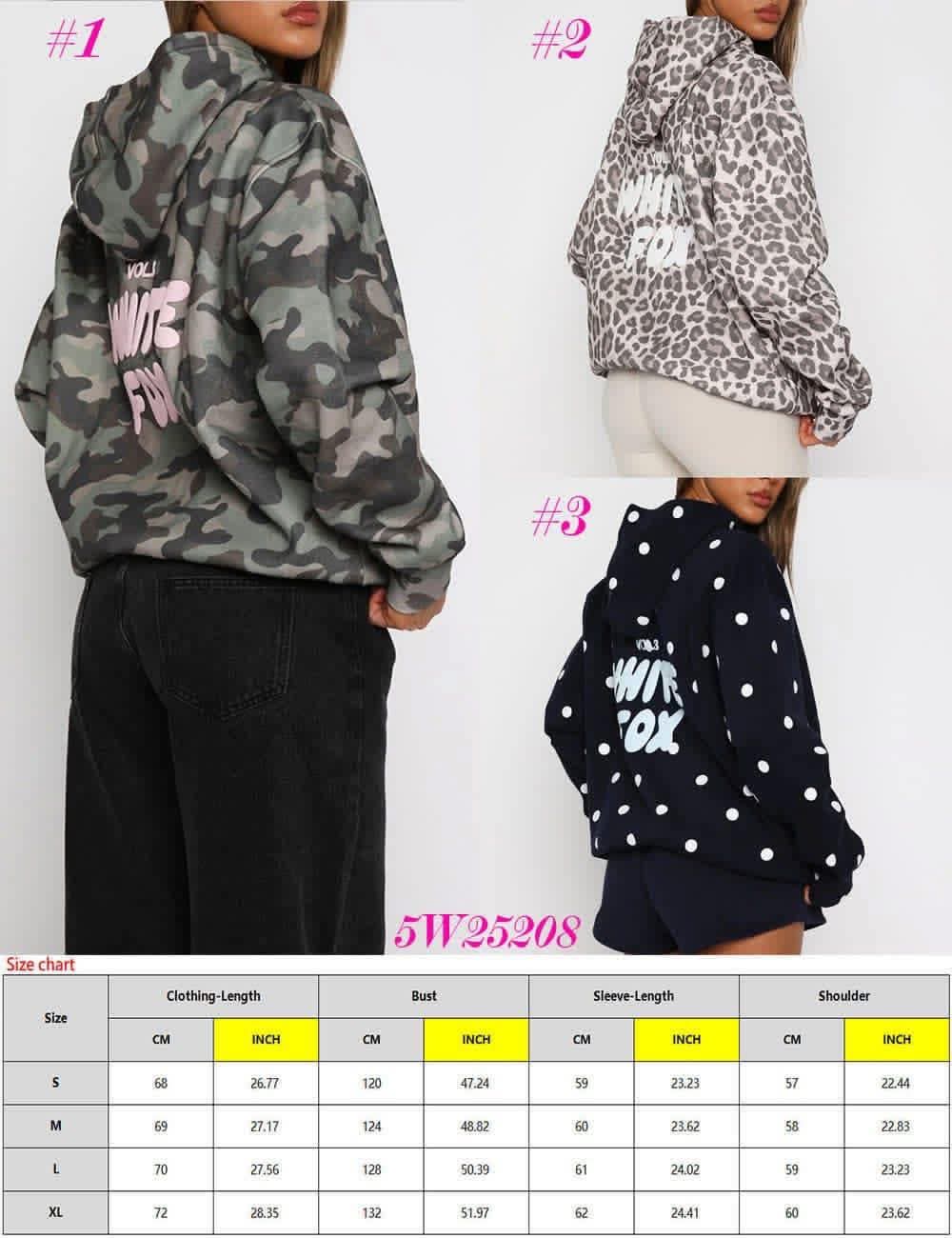 WF Bow/print sweater (in stock)