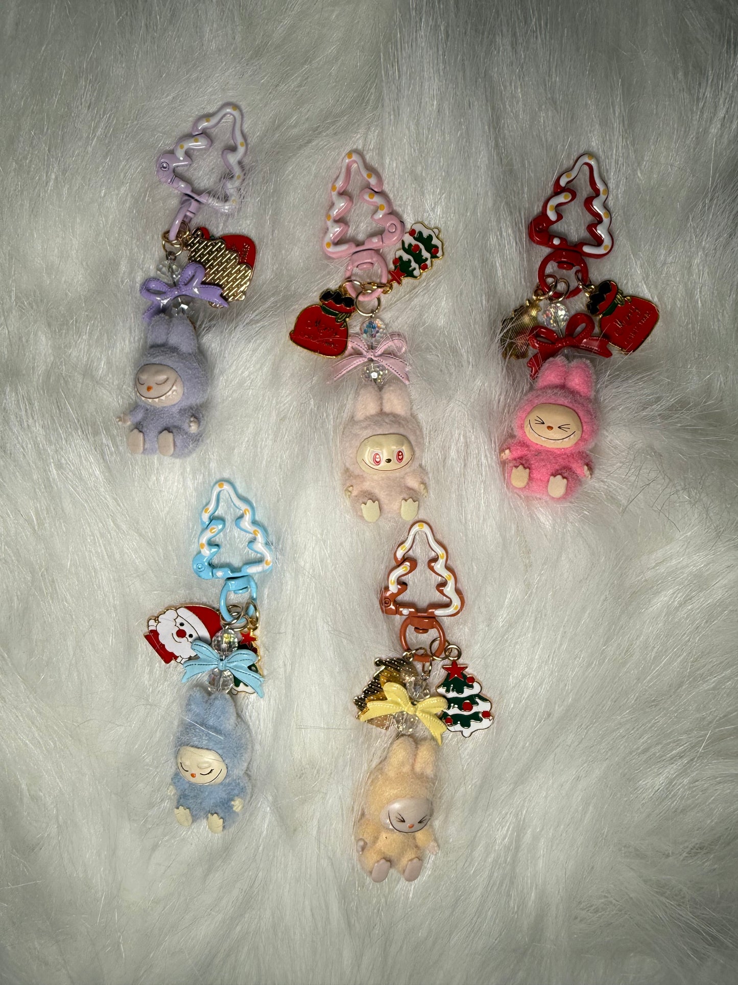 Mini Labubu keychains