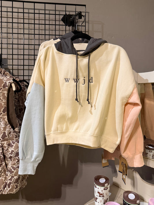 WWJD modest crop hoodie