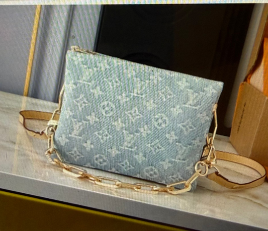 Denim LV gold chain