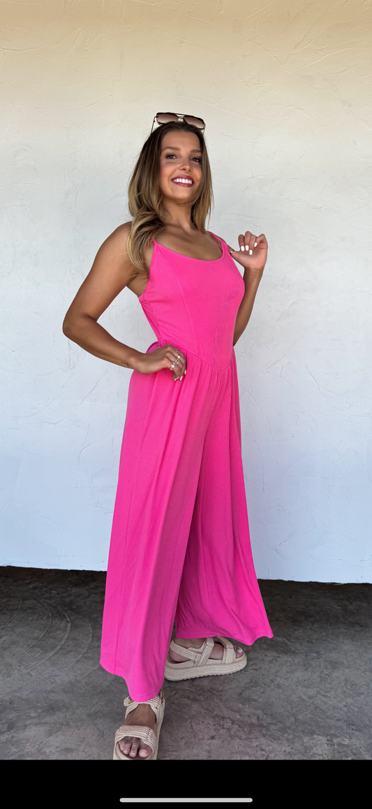 Hot pink romper